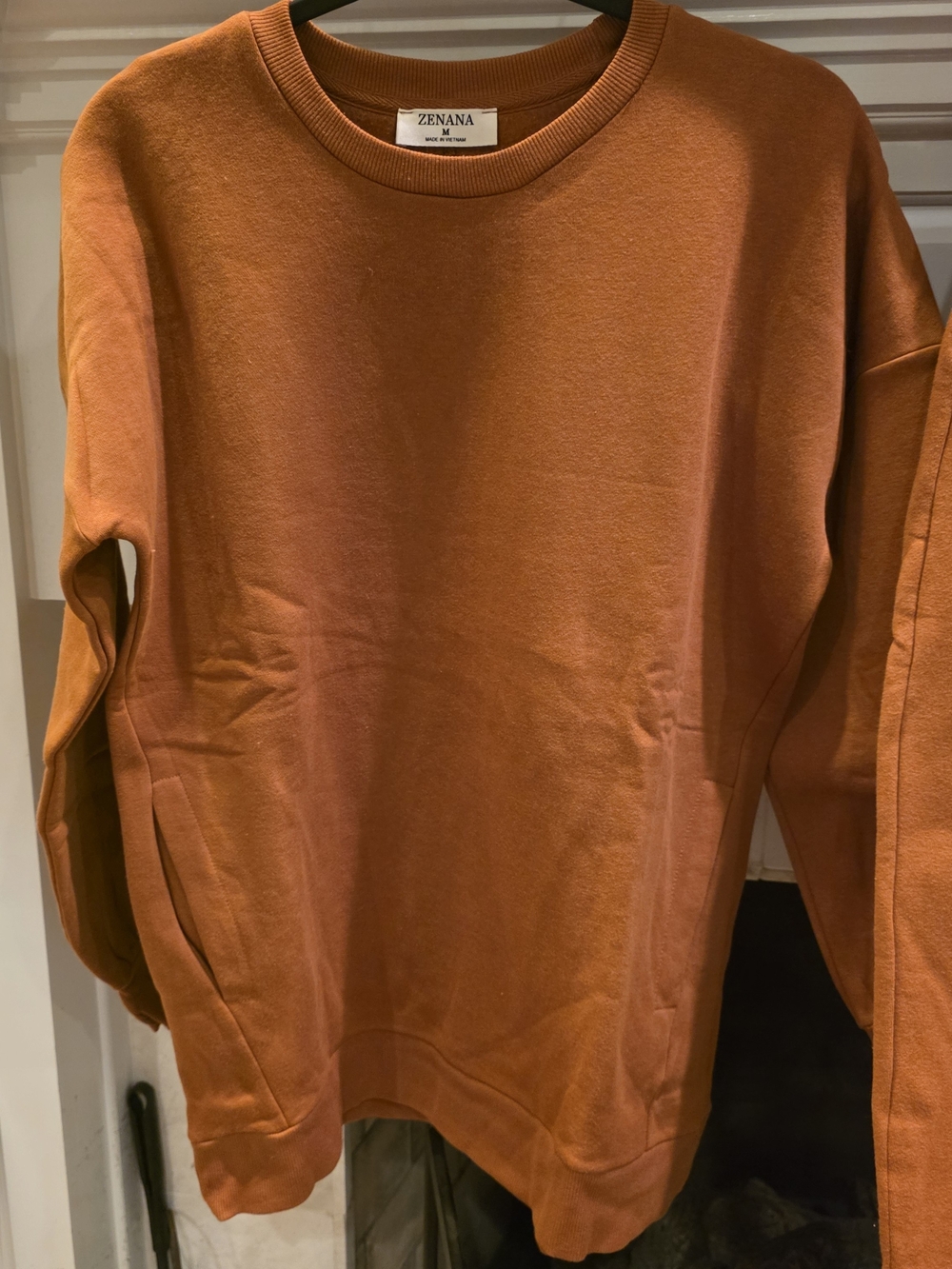 Zenana Outfitters Rust Orange Sweatshirt & Jogger Set - Picture 2 of 4